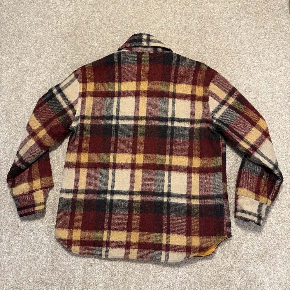 Vtg 70s Cranbrook Heavyweight Flannel Plaid Shirt Shacket Men's  Wool Blend Sz M - Picture 7 of 7